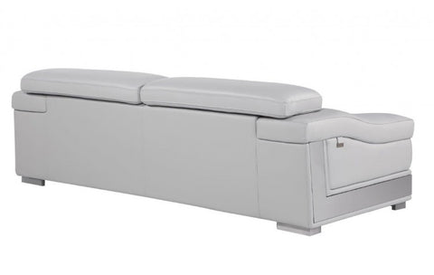 415 DivanItalia Light Gray Sofa and Loveseat Set – Top Grain Italian LeatherModel:  415-LIGHT_GRAY-S