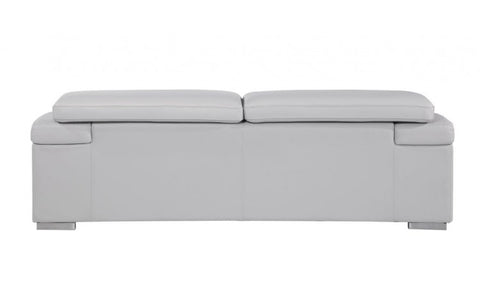 415 DivanItalia Light Gray Sofa and Loveseat Set – Top Grain Italian LeatherModel:  415-LIGHT_GRAY-S