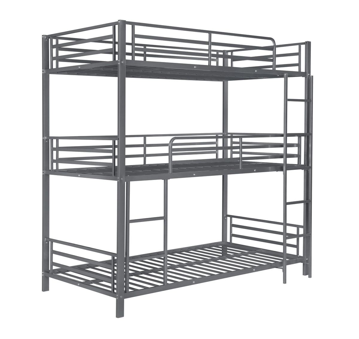 Coaster Maynard Metal Triple Twin Bunk Bed Gunmetal Model 422670
