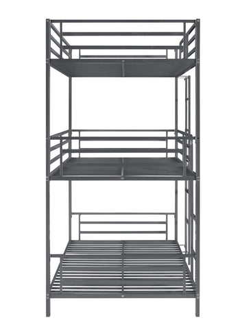 Coaster Maynard Metal Triple Twin Bunk Bed Gunmetal Model 422670