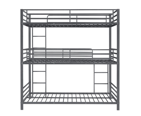 Coaster Maynard Metal Triple Twin Bunk Bed Gunmetal Model 422670