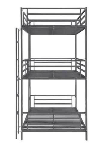 Coaster Maynard Metal Triple Twin Bunk Bed Gunmetal Model 422670