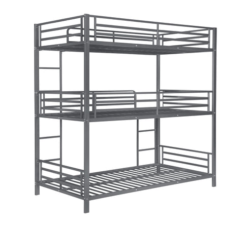 Coaster Maynard Metal Triple Twin Bunk Bed Gunmetal Model 422670