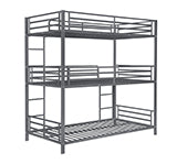 Coaster Maynard Metal Triple Twin Bunk Bed Gunmetal Model 422670
