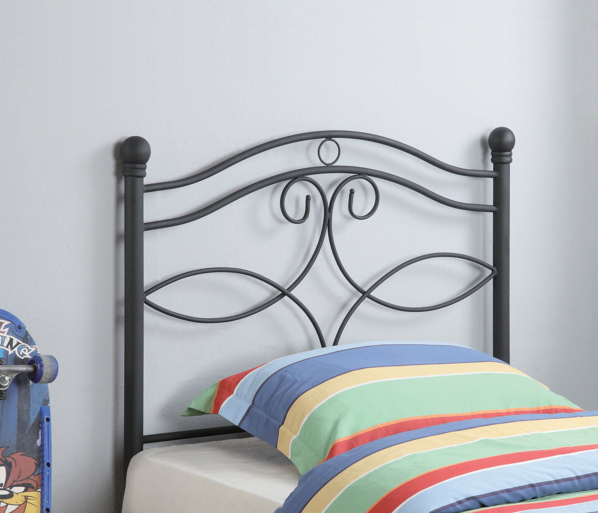 Coaster Callie Twin Metal Headboard Matte Black Model 450102T
