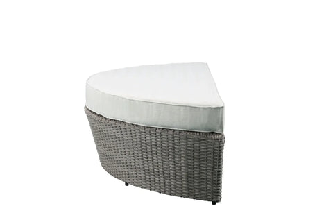 Glynn Beige Fabric & Gray Wicker Patio Sofa & Ottoman Model 45025 By ACME Furniture