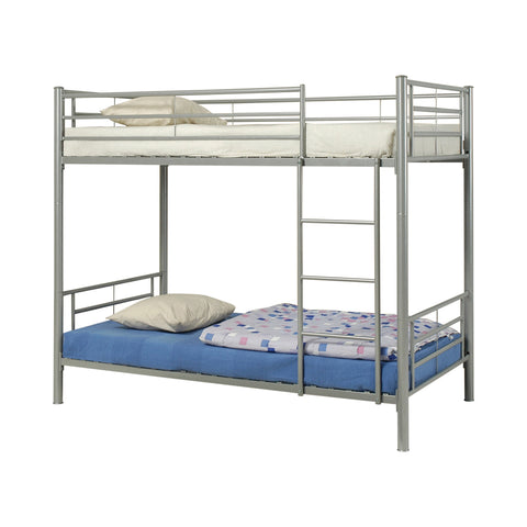 Coaster Hayward Twin over Twin Bunk Bed Silver Model 460072