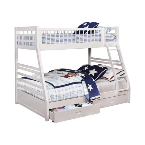 Coaster Ashton Twin over Full 2-drawer Bunk Bed White Model 460180