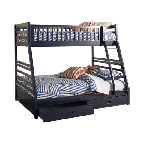 Coaster Ashton Twin over Full 2-drawer Bunk Bed Navy Blue Model 460181