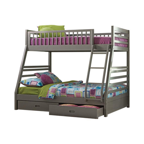 Coaster Ashton Twin over Full Bunk 2-drawer Bed Grey Model 460182
