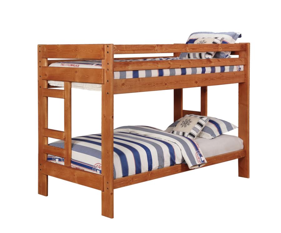Coaster Wrangle Hill Twin over Twin Bunk Bed Amber Wash Model 460243