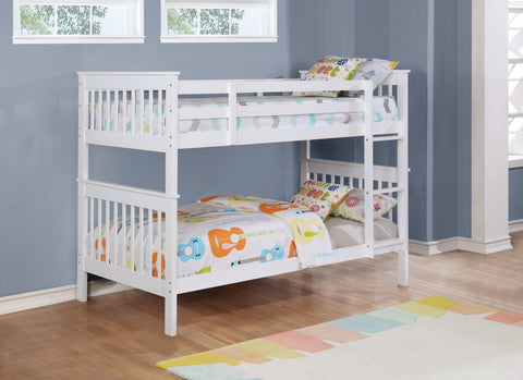 Coaster Chapman Twin over Twin Bunk Bed White Model 460244N