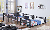 Coaster Rogen Twin Triple Bunk Bed Dark Bronze Model 460394T