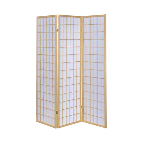 Coaster Carrie 3-panel Folding Screen Natural and White Model 4621