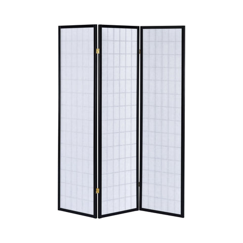 Coaster Carrie 3-panel Folding Screen Black and White Model 4622