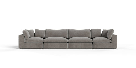 Divani Casa Vicki Modern Grey Fabric Modular Sectional Sofa 4 Piece Sectional Model VGKK-KF.8033-SECT-GRY-4-Piece Sectional