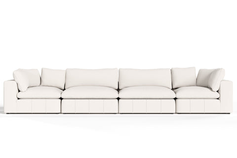 Divani Casa Vicki Modern Off White Fabric Modular Sectional 4 Piece Sectional Model VGKV-KF.8033-MOD-IVORY-4-Piece Sectional