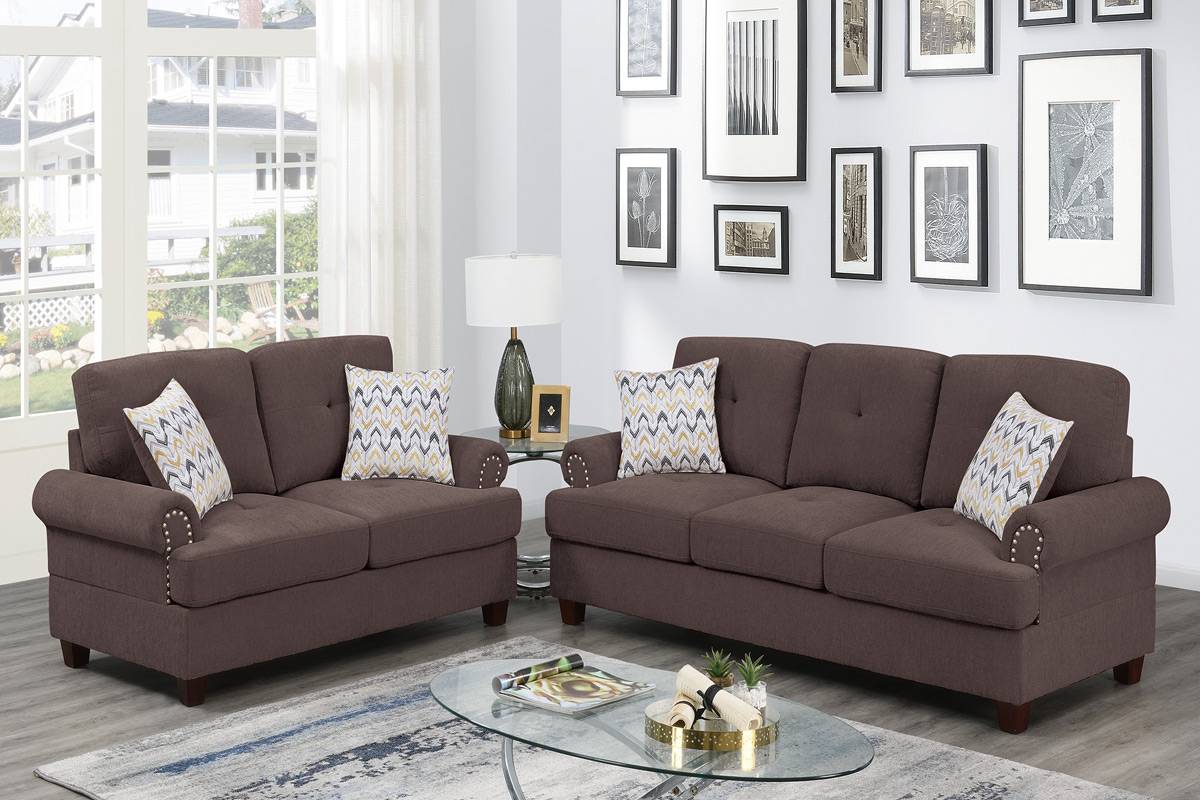 2 Piece Sofa Set Model F8835 By Poundex Furniture