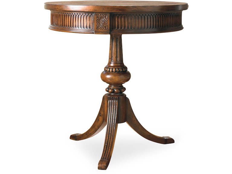 Hooker Furniture Living Room Round Pedestal Accent Table