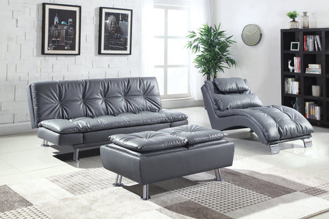 Coaster Dilleston Tufted Back Upholstered Sofa Bed Grey Model 500096