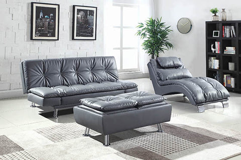 Coaster Dilleston Tufted Back Upholstered Sofa Bed Grey Model 500096