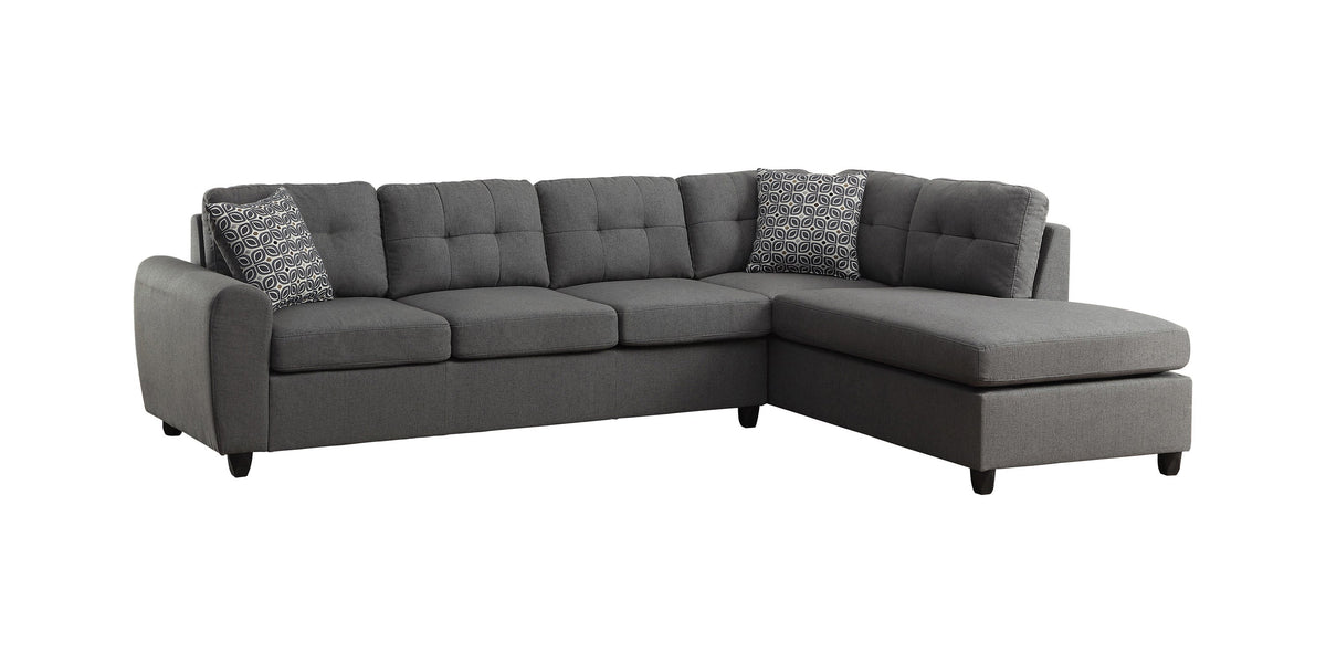 Coaster Stonenesse Tufted Sectional Grey Model 500413