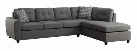 Coaster Stonenesse Tufted Sectional Grey Model 500413