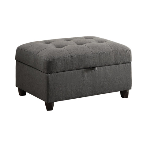 Coaster Stonenesse Tufted Storage Ottoman Grey Model 500414