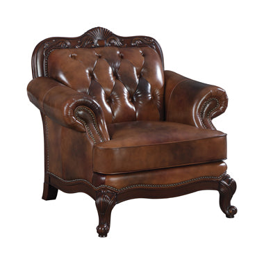 Coaster Victoria Rolled Arm Sofa Tri-tone and Brown Model 500681