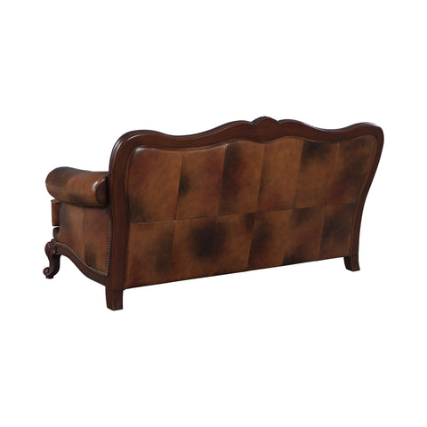 Coaster Victoria Rolled Arm Sofa Tri-tone and Brown Model 500681