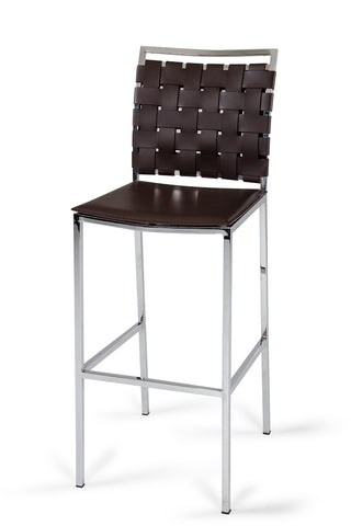 Shasta Modern Brown Eco Leather Bar Stool (Set Of 2) Model VGHR5011B-BRN