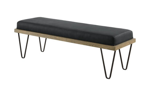 Coaster Chad Upholstered Bench with Hairpin Legs Dark Blue Model 501837