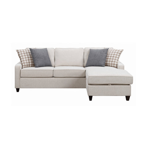 Coaster McLoughlin Upholstered Sectional Cream Model 501840