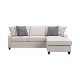 Coaster McLoughlin Upholstered Sectional Cream Model 501840