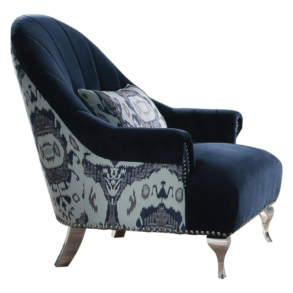 Jaborosa Blue Velvet Chair Model 50347 By ACME Furniture