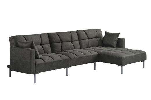 ACME Duzzy Dark Gray Fabric Duzzy Sectional Sofa Model 50485