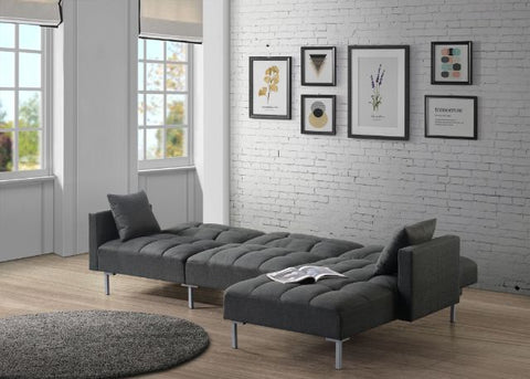 ACME Duzzy Dark Gray Fabric Duzzy Sectional Sofa Model 50485