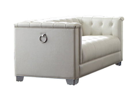 Coaster Chaviano Upholstered Tufted Living Room Set Pearl White Model 505391-S2