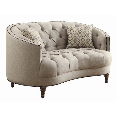 Coaster Avonlea Upholstered Tufted Living Room Set Grey Model 505641-S3