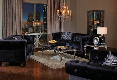 Coaster Reventlow Tufted Chair Black Model 505819