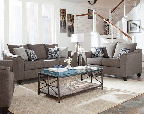 Coaster Salizar Upholstered Flared Arm Living Room Set Grey Model 506021-S2