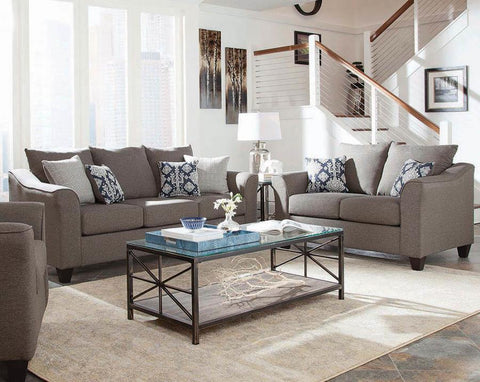 Coaster Salizar Upholstered Flared Arm Living Room Set Grey Model 506021-S2