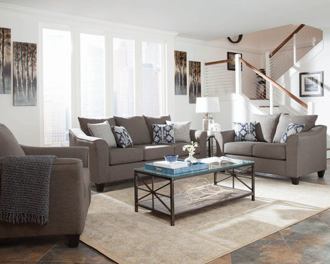Coaster Salizar Flared Arm Sofa Grey Model 506021