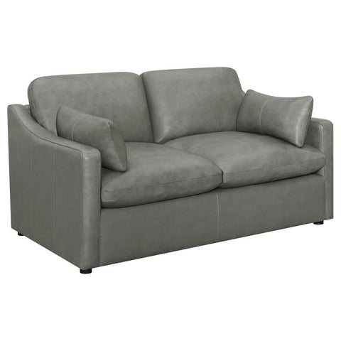 Coaster Grayson Sloped Arm Upholstered Loveseat Grey Model 506772