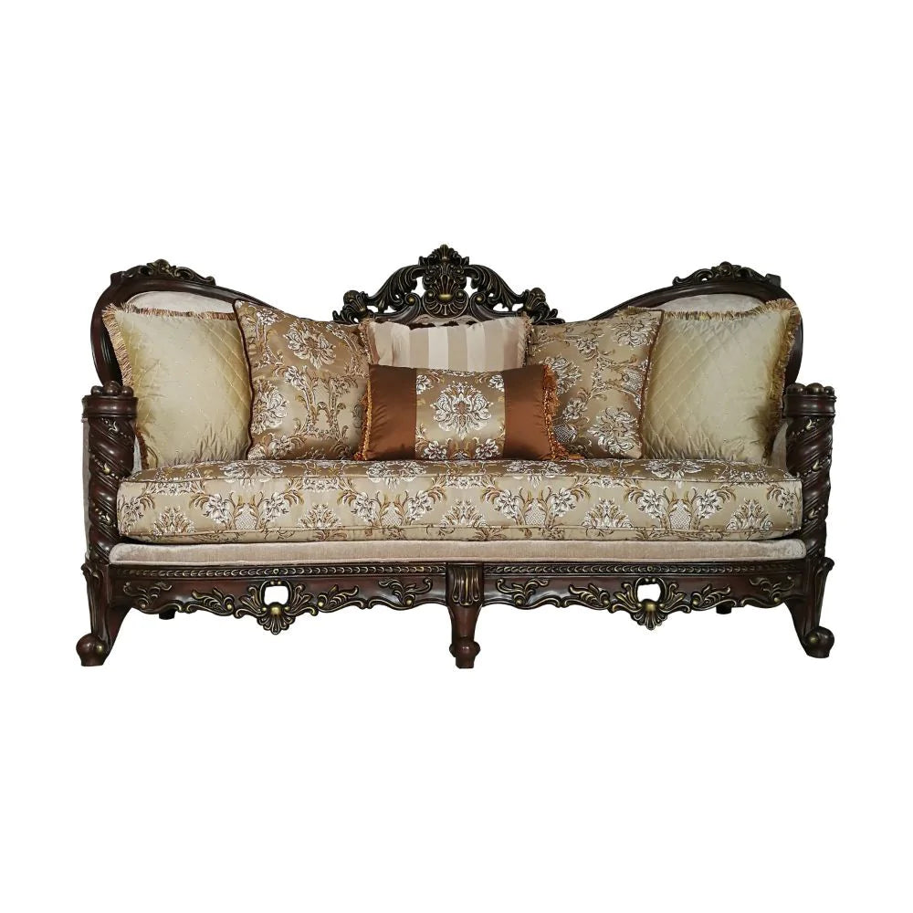 Devayne Fabric & Dark Walnut Sofa Model 50685 By ACME Furniture