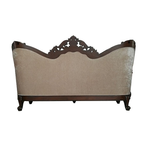 ACME Devayne Pattern Fabric & Dark Walnut Finish Devayne Sofa Model 50685