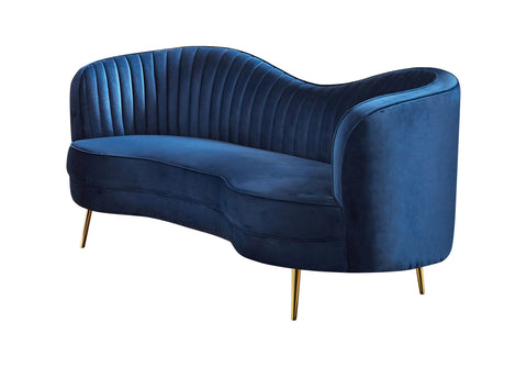 Coaster Sophia Camel Back Living Room Set Blue Model 506861-S2