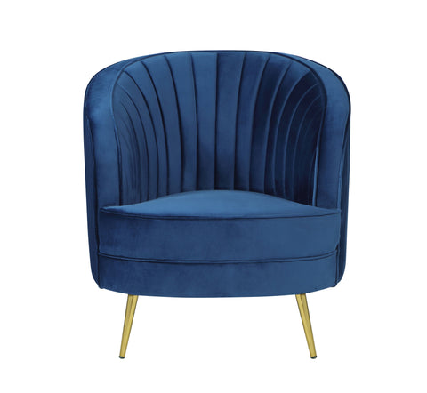 Coaster Sophia Upholstered Camel Back Sofa Blue Model 506861