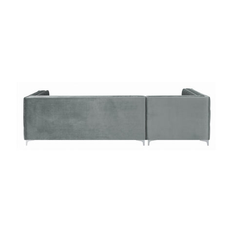 Coaster Bellaire Button-tufted Upholstered Sectional Silver Model 508280
