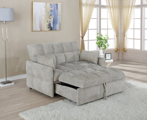 Coaster Cotswold Tufted Cushion Sleeper Sofa Bed Beige Model 508307
